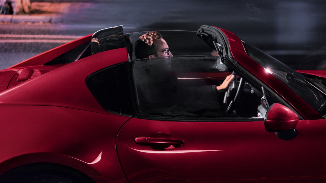 2026 Mazda MX-5 Miata RF with the top down